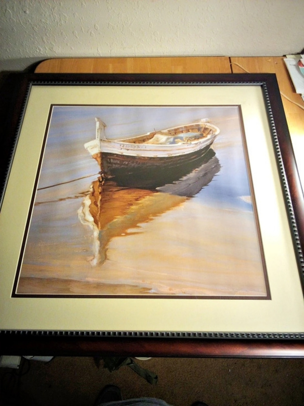 Barcas Descansando by Jaume Laporta Print W Exceptional Matting And Frame